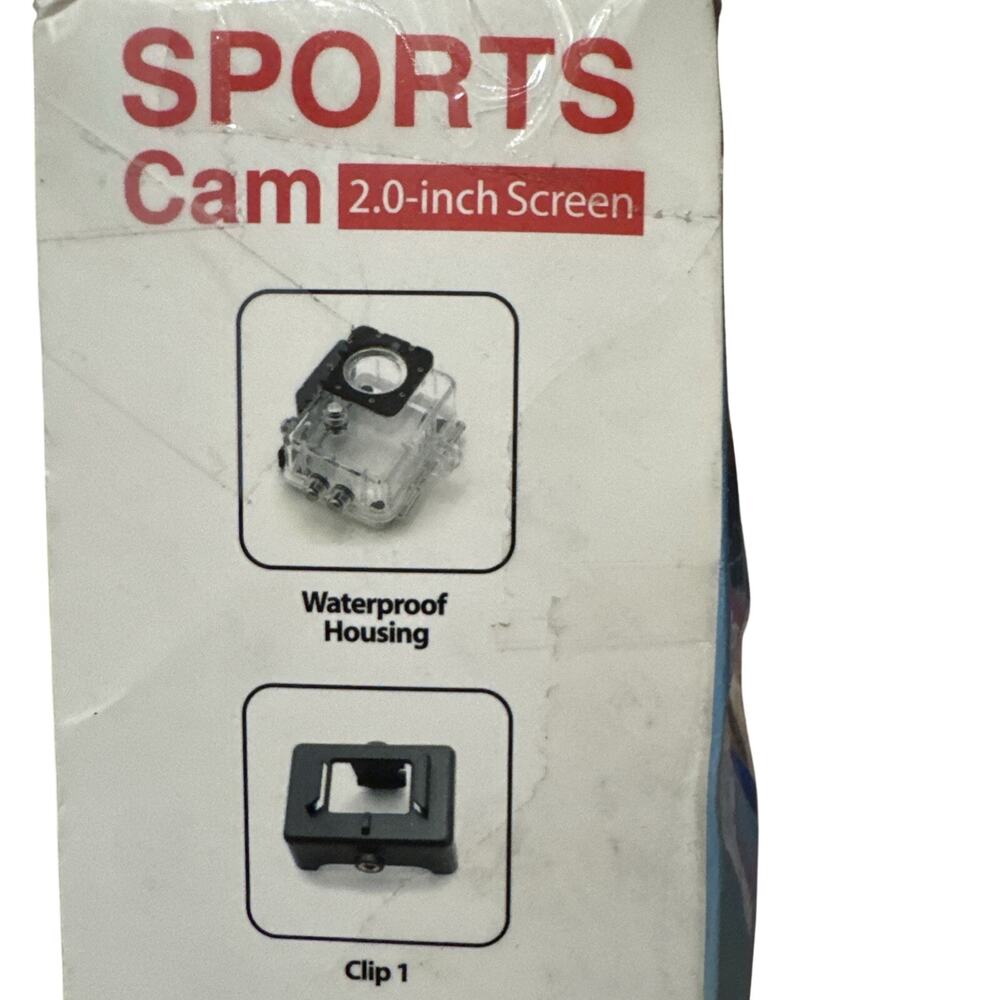 1080P Sports Action Camera Waterproof 30M Wide Angle 2” LCD Open Box - Picture 8 of 11